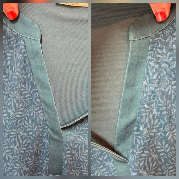 ‼️3/$30‼️Timeson Ladies Flowered Long Sleeve Top Medium greenish/teal - Picture 15 of 16